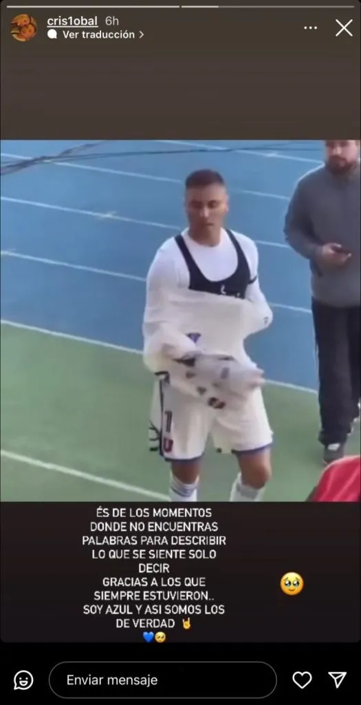 Cristóbal Campos se despide de la U. | Foto: Instagram