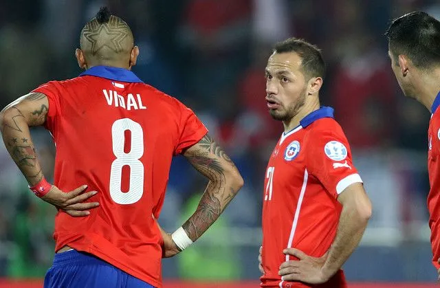 Vidal y Díaz compartiendo en la Selección Chilena | Foto: Archivo