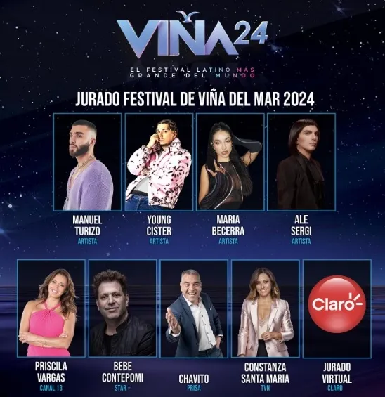 Los miembros del jurado de Viña (Instagram Festival de Viña del Mar)