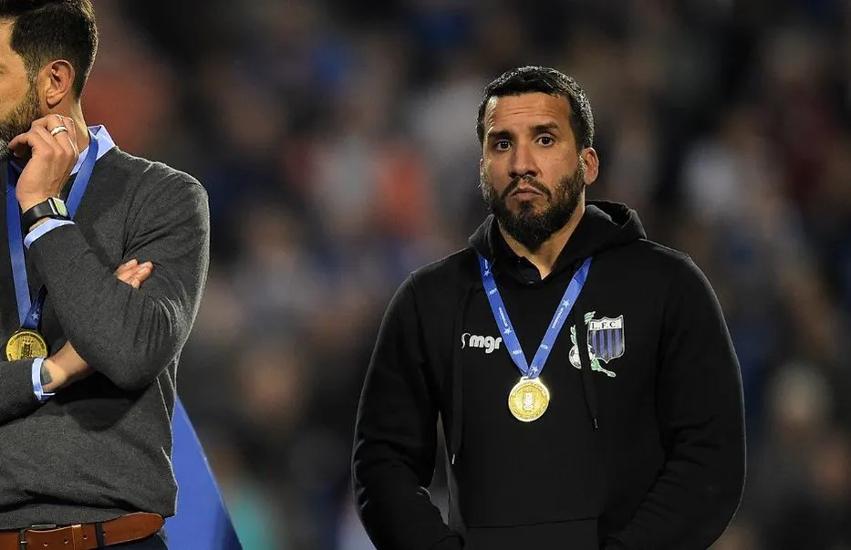 Victorino durante la premiación del título del Liverpool de Uruguay (Archivo)