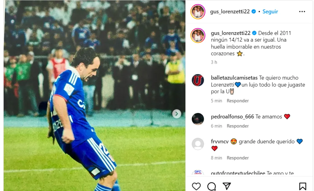 El mensaje de Lorenzetti en su cuenta de Instagram | FOTO: Gustavo Lorenzetti