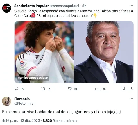 La respuesta de Florencia Pouse contra Claudio Borghi.
