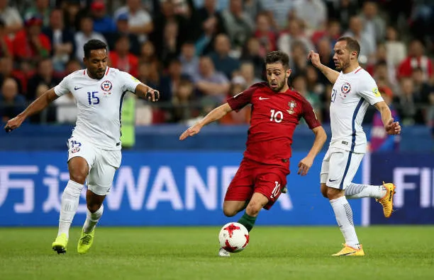 Beausejour y Díaz en la Copa Confederaciones por La Roja en 2017 (Getty Images)
