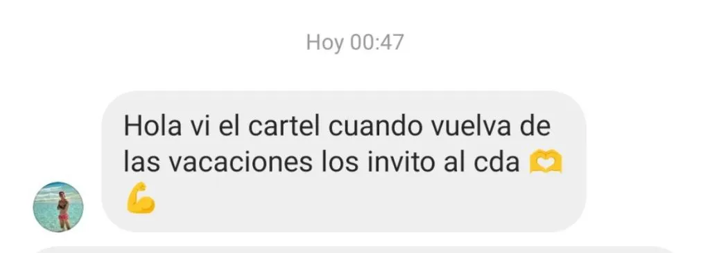 La respuesta de Leandro Fernández a la publicación (Instagram)