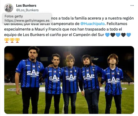 Los Bunkers celebraron el título de Huachipato