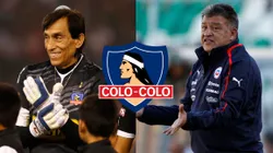 Roberto 'Cóndor' Rojas se entusiasma con Claudio Borghi en el banco de Colo Colo.
