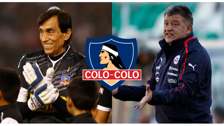 Roberto 'Cóndor' Rojas se entusiasma con Claudio Borghi en el banco de Colo Colo.
