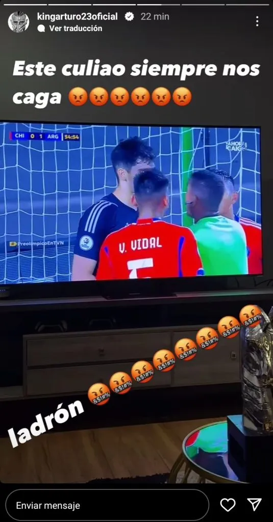 El reclamo de Arturo Vidal