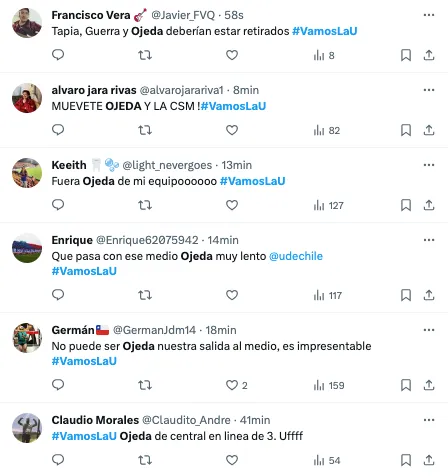 Las críticas contra Emmanuel Ojeda