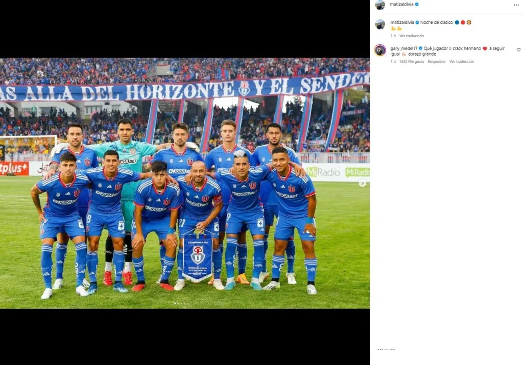 Gary Medel le tiró buena onda a Matías Zaldivia en redes sociales.