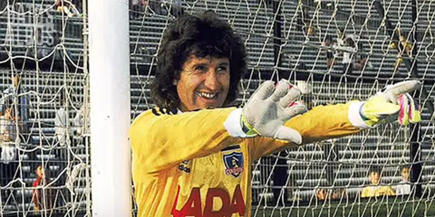 Daniel Morón cuidando el arco de Colo Colo. | Foto: Archivo