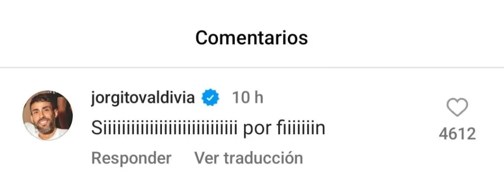 Valdivia, feliz por la llegada del King a Colo Colo. | Foto: Instagram