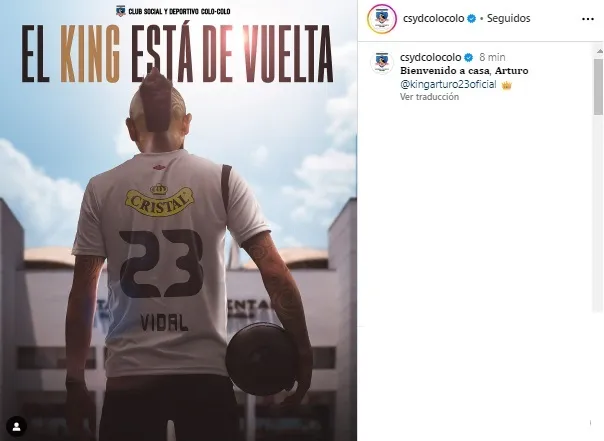 Arturo Vidal regresa al Cacique.