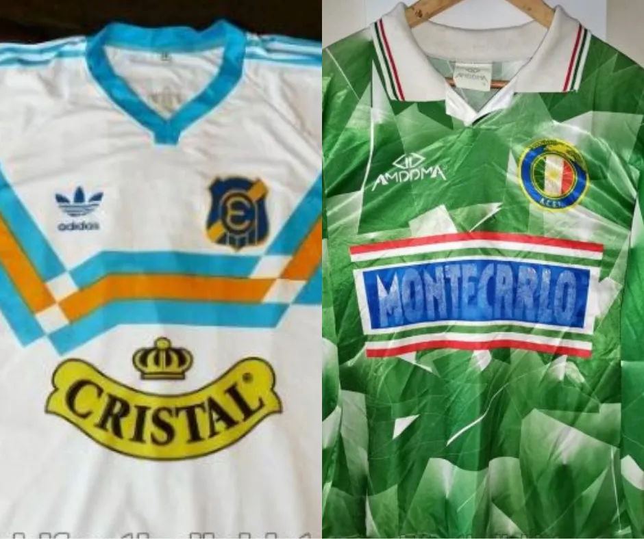 Camisetas de Everton 1993 y Audax Italiano 1994