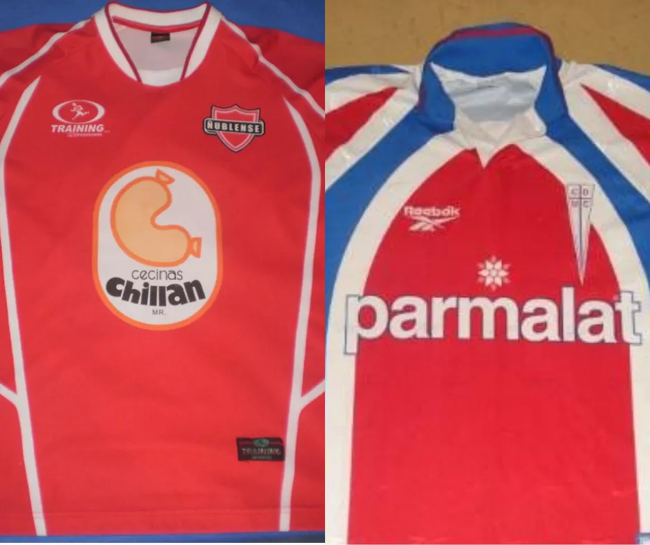 Camisetas de Universidad Católica 1998 y Ñublense 2004