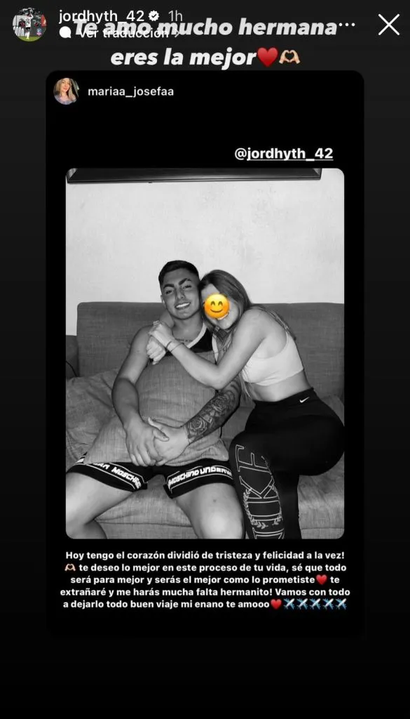 Captura de la historia de Instagram de Jordhy Thompson.