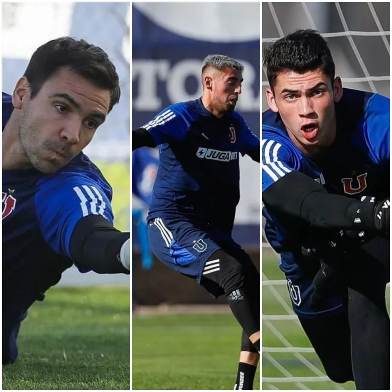 Toselli, Castellón y Garrido. Los porteros citados ante Unión Española (Prensa UCH)