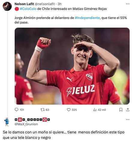 Hinchas de Independiente apoyaron la salida de Giménez