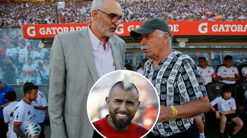 Ricardo Dabrowski y Carlos Caszely conversaron con Arturo Vidal hace unos meses. (Foto: Photopsort)