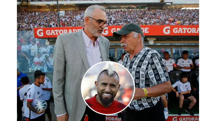 Ricardo Dabrowski y Carlos Caszely conversaron con Arturo Vidal hace unos meses. (Foto: Photopsort)