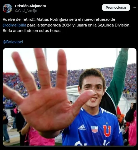 Una leyenda azul vuelve al fútbol tras anunciar su retiro (Captura X)