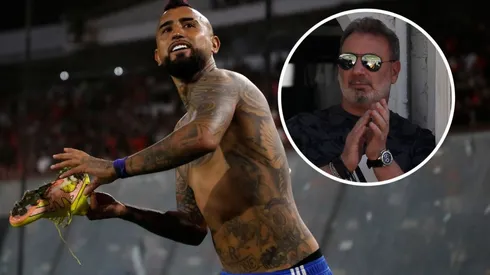 Marcelo Barticciotto pide a gritos a Arturo Vidal en Colo Colo. (Foto: Photosport)