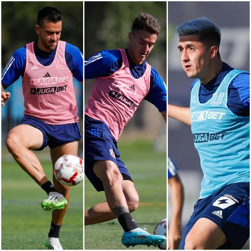 Zaldivia, Calderón y Tapia, los tres centrales “adultos” que tiene en estos momentos la U (Prensa UCH)