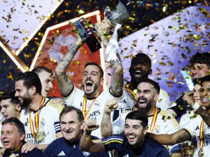 ¡VINIeron y golearon! Real Madrid aplastó al Barcelona en final de Supercopa