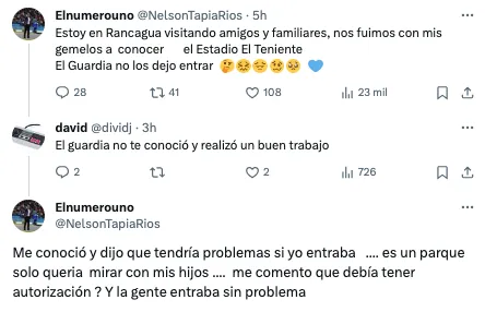 Nelson Tapia lamentó no poder ingresar a El Teniente de Rancagua