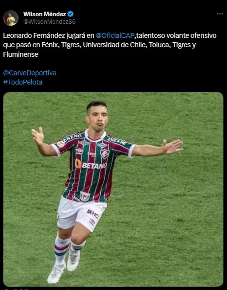 La publicación que da cuenta del futuro de Cecilio (Captura X)