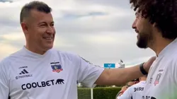 El entrenador Jorge Almirón conoció al plantel de Colo Colo. (Foto: Captura)