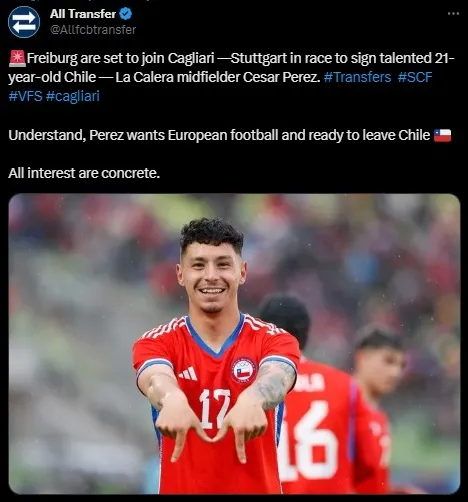 La publicación que pone la incertidumbre en la U (Captura X)