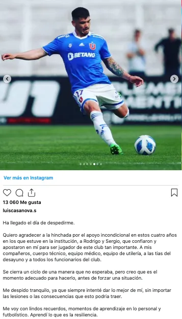 La despedida de Luis Casanova