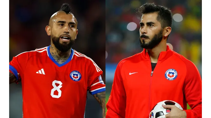 Arturo Vidal intentó convencer a Johnny Herrera de un "sapeo" en el camarín. (Foto: Photosport)