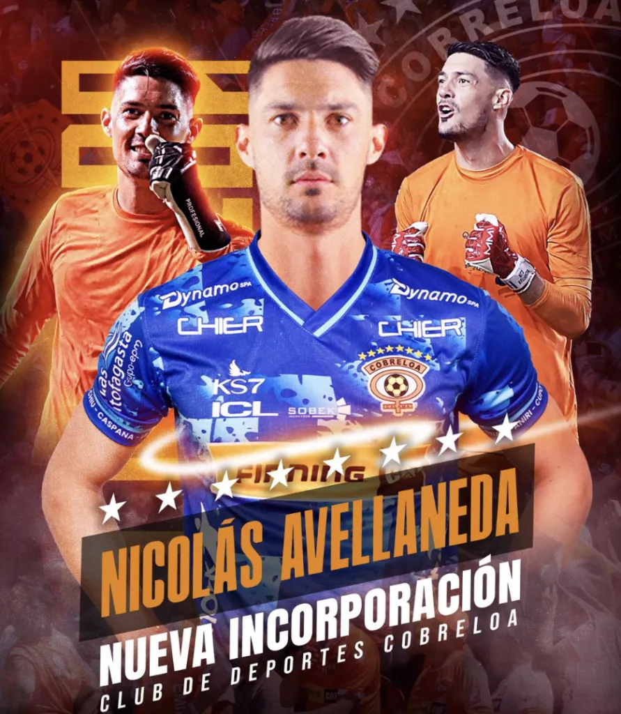 Nicolás Avellaneda es el nuevo arquero de Cobreloa para 2024 (@CobreloaSADPOficial)