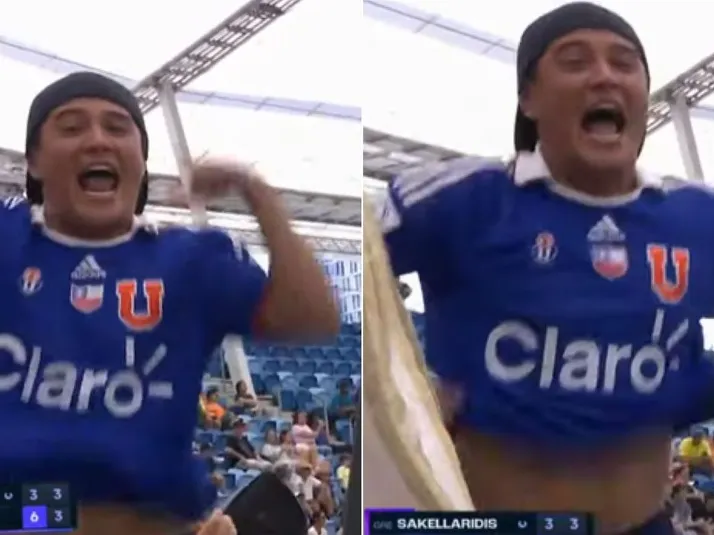 VIDEO: El hincha de la U que se robó todas las miradas en el triunfo de Chile en la United Cup