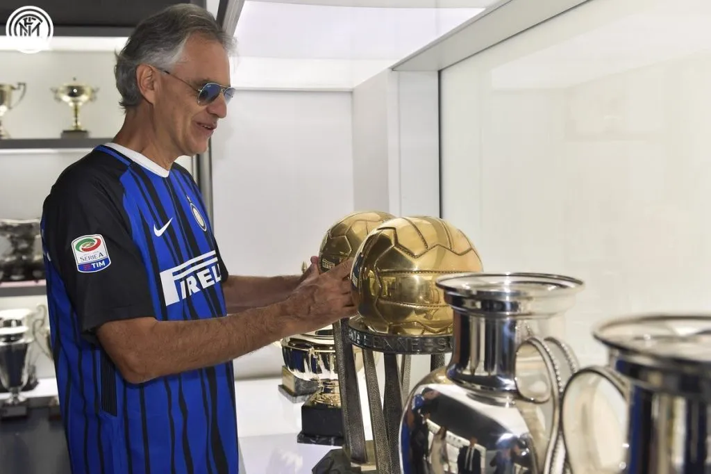 Bocelli es hincha del Inter de Milán