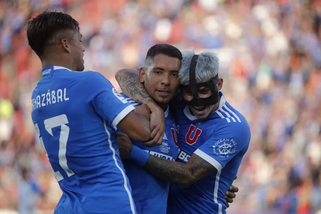 Palacios celebrando su tanto ante Audax Italiano | FOTO: Jonnathan Oyarzun/Photosport