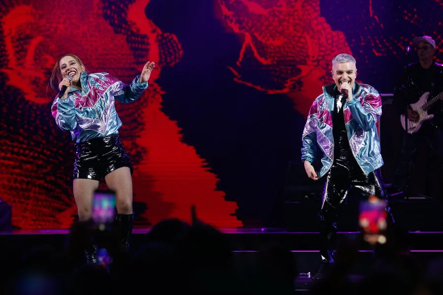 Miranda hizo bailar al agitado público de Viña del Mar (Agencia Uno)