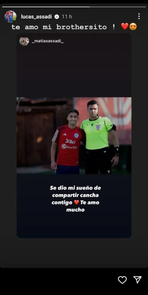 Matías ya dirigió a Lucas en un amistoso en enero del 2024. “Se dio mi sueño”, confesó el árbitro.