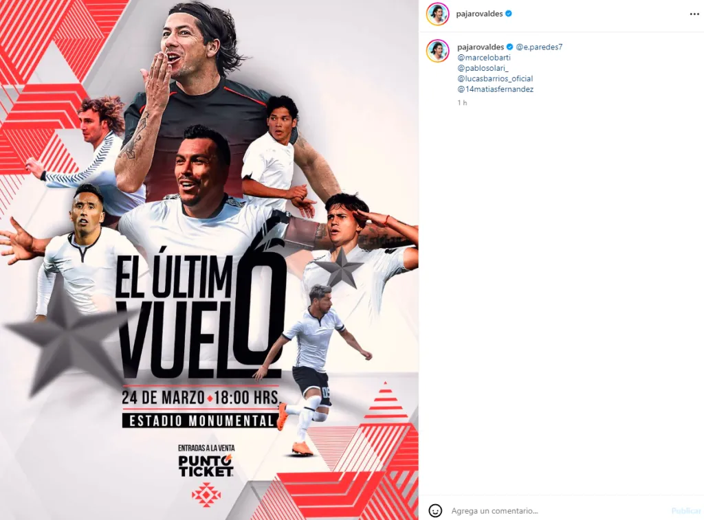 Jaime Valdés tendrá su partido de despedida en el estadio Monumental.