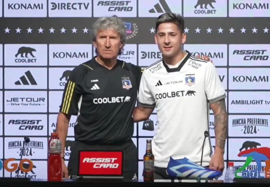 Daniel Morón en la presentación de Guillermo Paiva en Colo Colo.