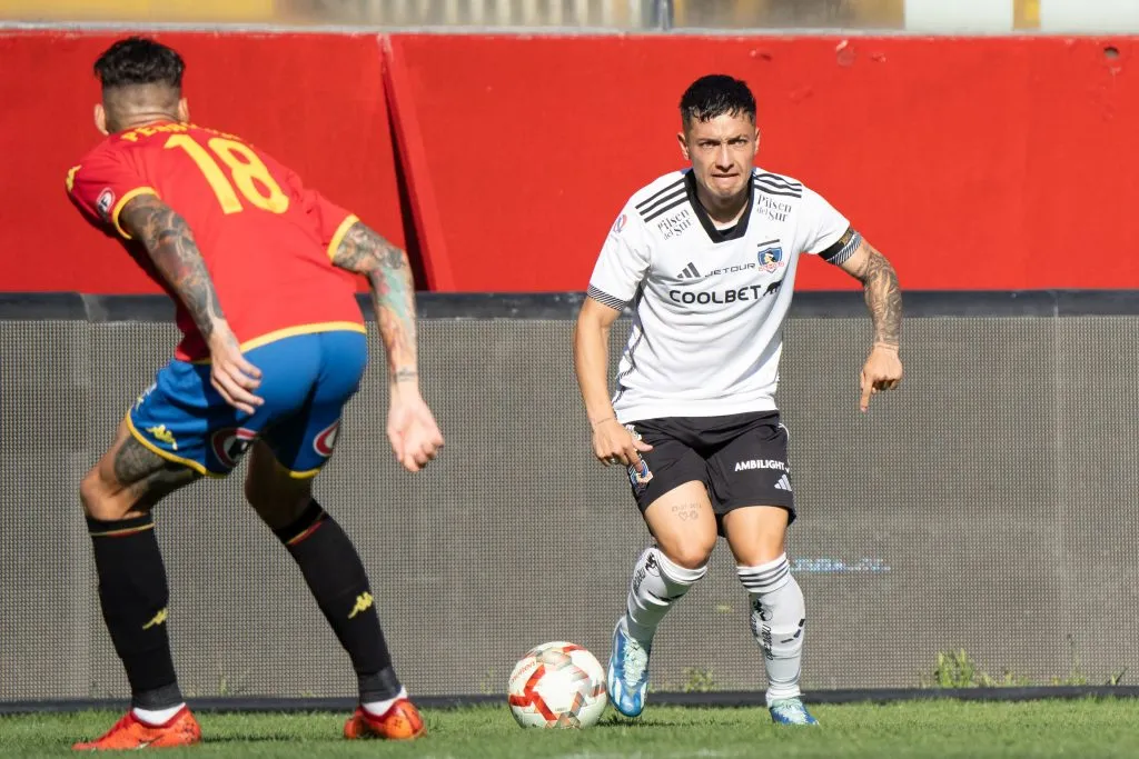 Cristián Zavala presentó un problema estomacal el pasado sábado en la visita de Colo Colo a Unión Española. (Foto: Guillermo Salazar)