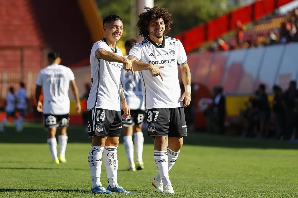 Falcón celebrando su gol junto a Zavala | FOTO: Felipe Zanca/Photosport