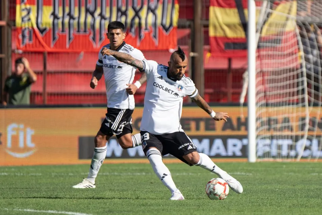 Arturo Vidal fue titular y jugó todo el partido en la visita de Colo Colo a Unión Española. (Foto: Guillermo Salazar)