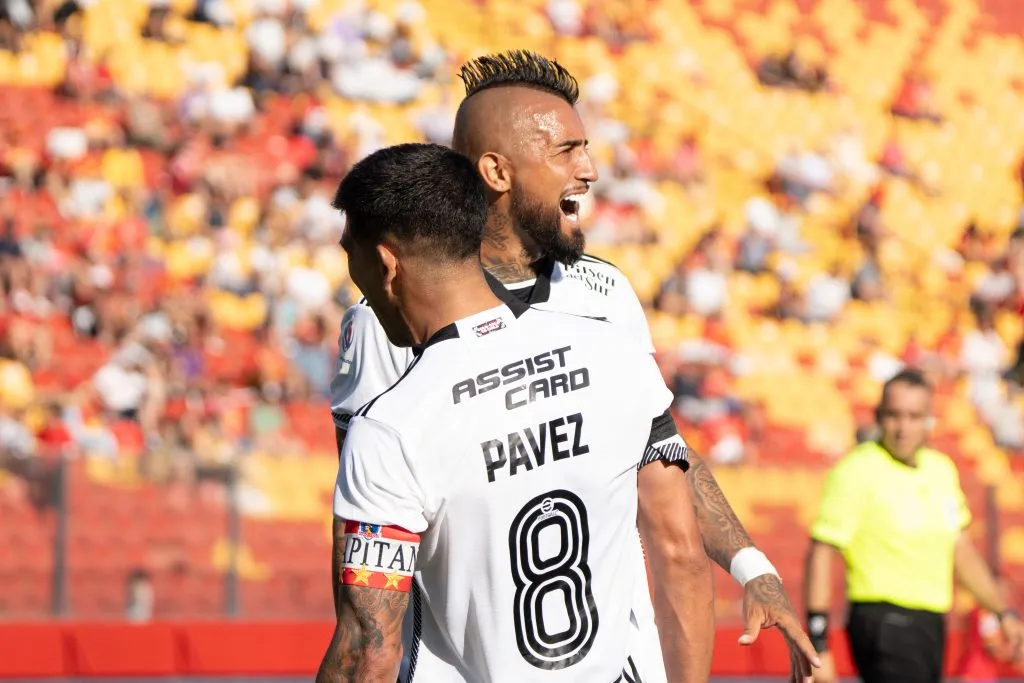 Arturo Vidal y Esteban Pavez lideraron el primer triunfo de Colo Colo en el Campeonato Nacional 2024. (Foto: Guillermo Salazar)