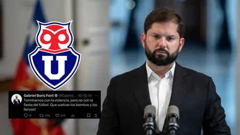 El hincha de la U no se la perdona a Gabriel Boric, el presidente de nuestro país
