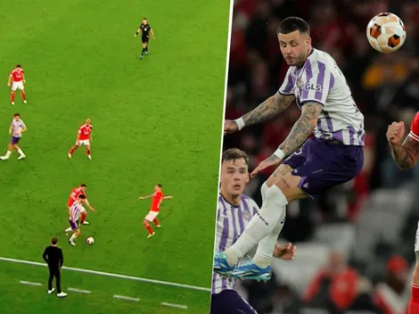 Se volvió viral: el caño de Gabriel Suazo a Ángel Di María en Europa League (VIDEO)