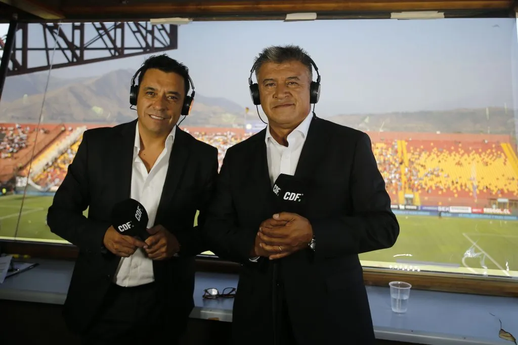 Palma junto a Borghi en una transmisión del ex Canal de Fútbol | FOTO: Andres Pina/Photosport