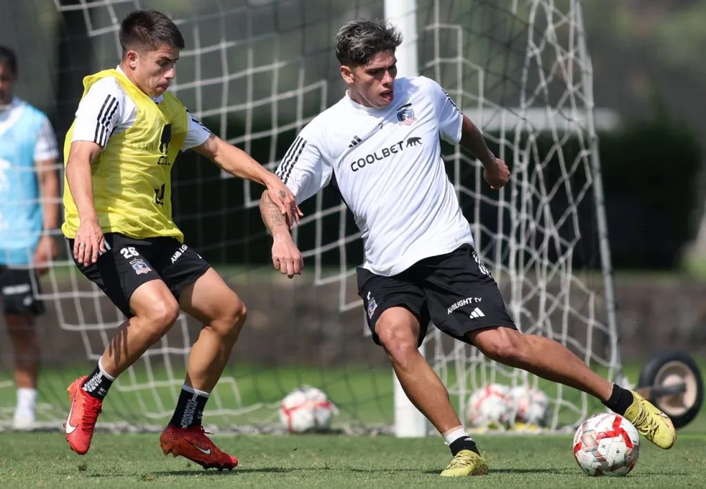 Matías Moya y Carlos Palacios entrenaron de forma diferenciada este miércoles. (Foto: Colo Colo)